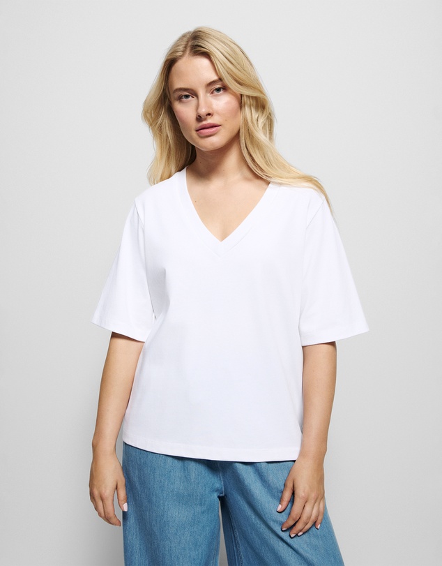 Commonry - Cotton V Neck T Shirt