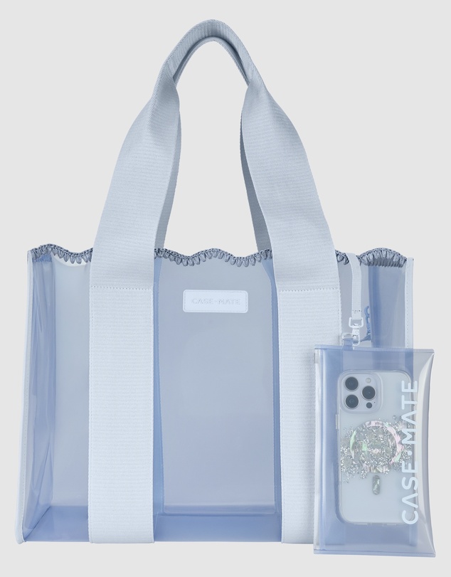 Case-Mate - Case-Mate Carolina Blue Crochet Wave Tote w/ Phone Pouch
