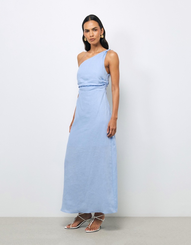 Revibe - Repaired AERE Lettie One Shoulder Maxi Dress - AU 8