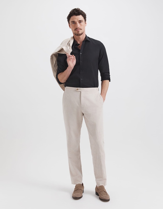 SABA - Elias Linen Cotton Regular Side Adjuster Pant