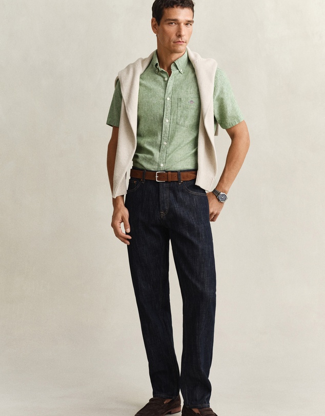 Gant - Cotton Linen Short Sleeve Shirt