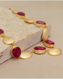 Meshca - Dako Raspberry Necklace