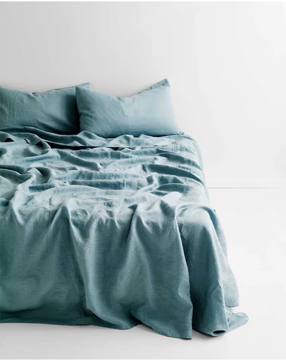 Aura Home - Emile Linen Flat Sheet