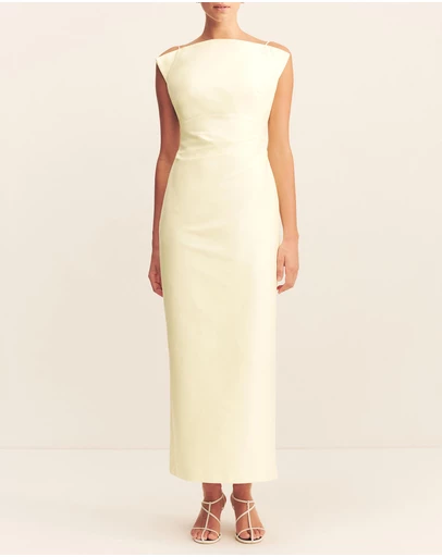 Shona Joy - Otis Draped High Neck Midi Dress