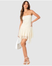 EDIKTED - Sandia Asymmetric Lace Mini Dress