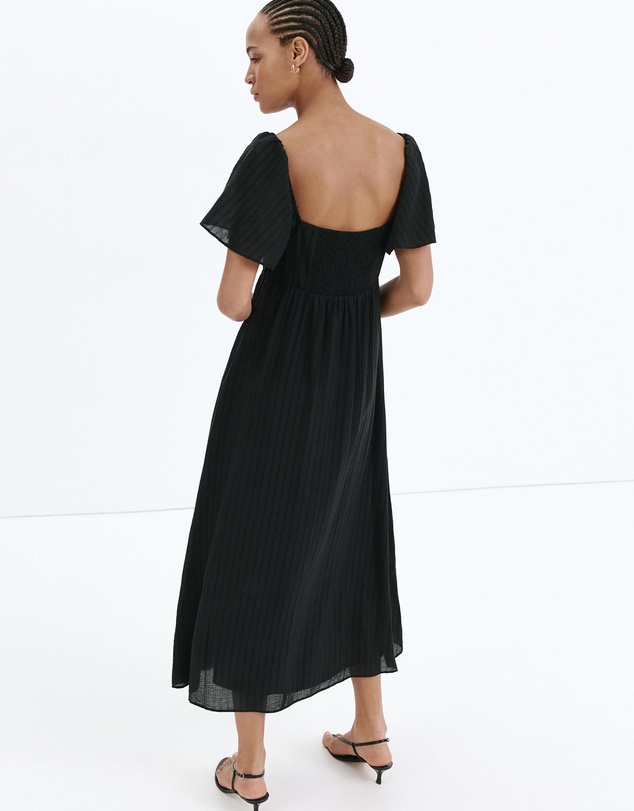 M.N.G - Textured Dress with Gathered Detail