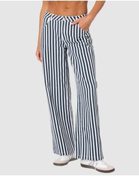 EDIKTED - Striped Low Rise Jeans