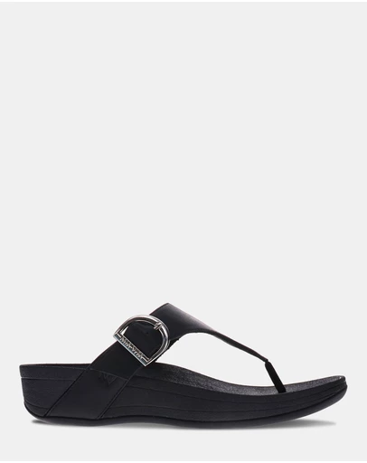 Mia Vita - Faith Toe Post Sandal - Black