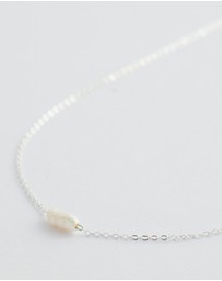 SAINT VALENTINE - Cielo Single Pearl Necklace - Silver