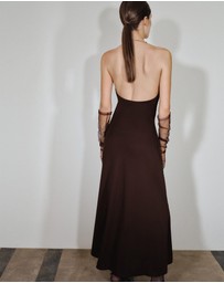 M.N.G - Fine-Knit Dress With Choker Collar