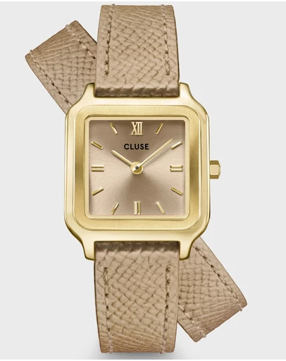 Cluse - Gracieuse Petite Double Leather Rugby Tan/Gold