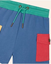 Huxbaby - Back To Kinder Colour Block Pocket Shorts - Babies-Kids