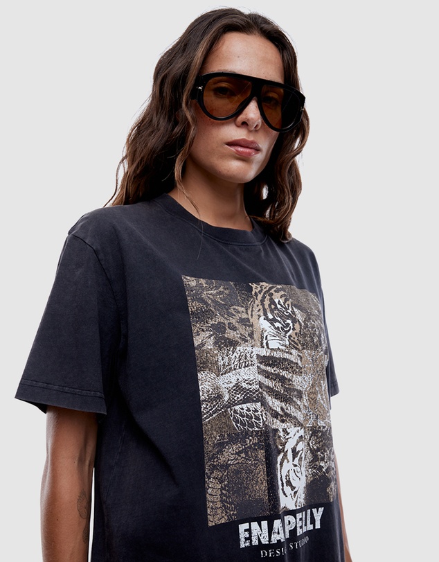 ENA PELLY - Mixed Animal Tee
