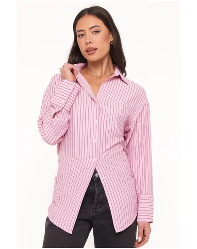 Petal & Pup - Fawna Tie Back Shirt - Pink Stripe