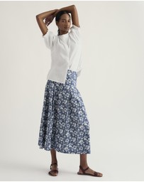 Seasalt - Seasalt Cornwall Blue Jamboree Chambray Midi Skirt