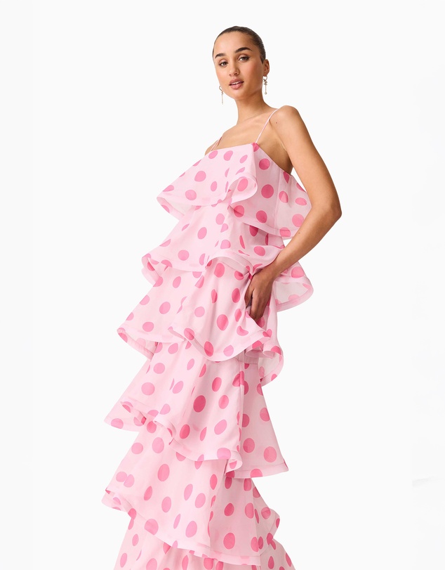 Elliatt - Sola Polkadot Tiered Maxi Dress