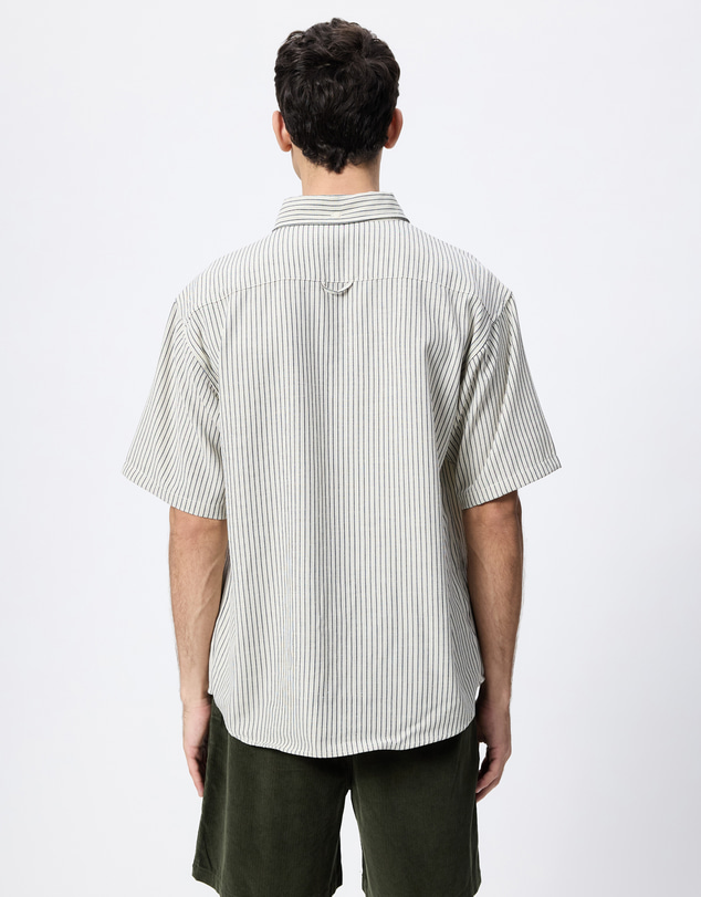 S Double - Line Stripe Classic Short Sleeve Shirt