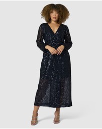 Pink Dusk by Curve Project - All I Want Sequin Maxi Dress
