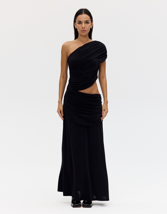 Third Form - Crave Rouched Floor Length Dress
