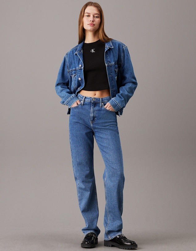 Calvin Klein Jeans - Slim Cropped Ribbed T-shirt