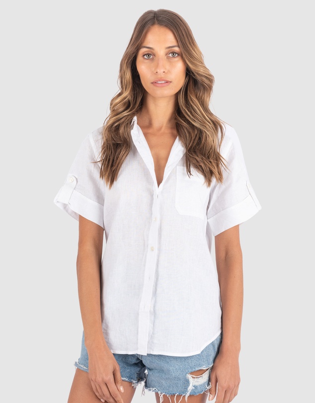 CAMIXA - FEBE Short Sleeve Linen shirt