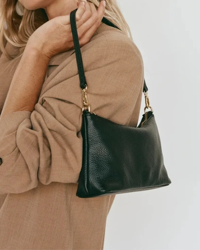 VESTIRSI - Ashley Black Leather Crossbody Bag