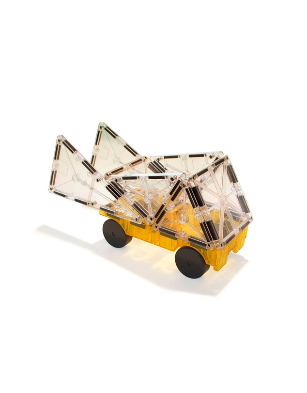 Magna-Tiles - MAGNA-TILES - Cars - 2 Piece Expansion Set - Green & Yellow