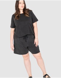 Love Your Wardrobe - Jamie Acid Wash Shorts