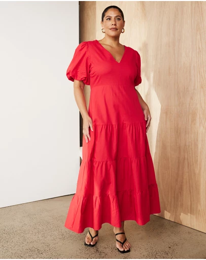 Atmos&Here Curvy - Penelope Tiered Maxi Dress