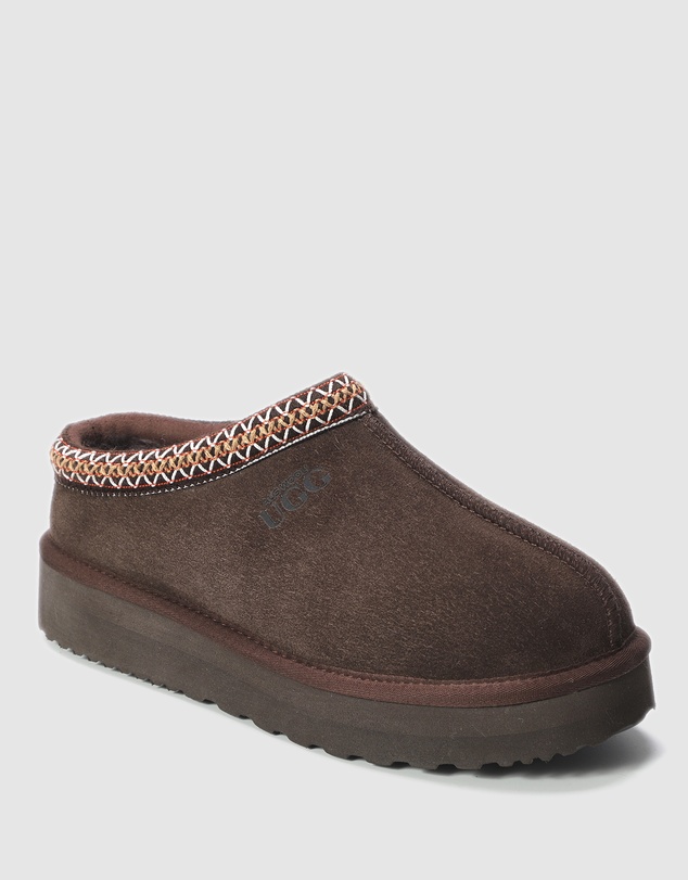AusWooli Ugg Boots - Mentone Sheepskin Wool Ankle Braid Platform Slippers