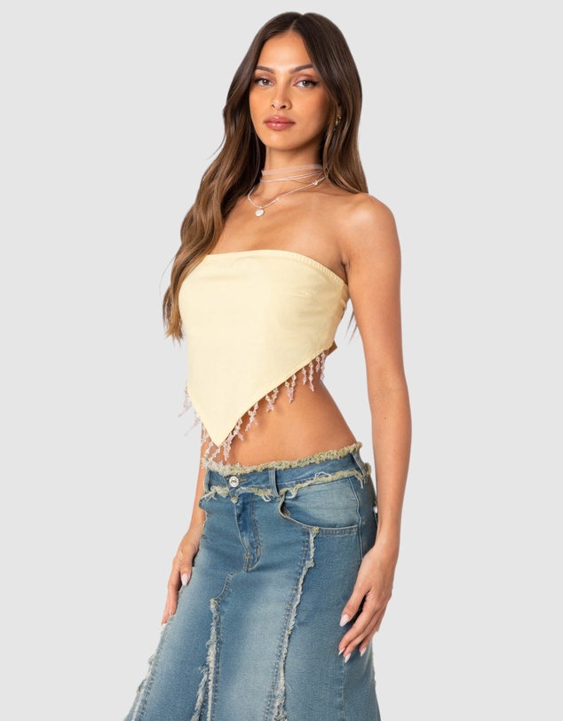 EDIKTED - Chandelier Beaded Triangle Top