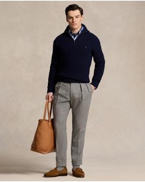 Polo Ralph Lauren - Waffle Wool-Cotton Quarter-Zip Sweater