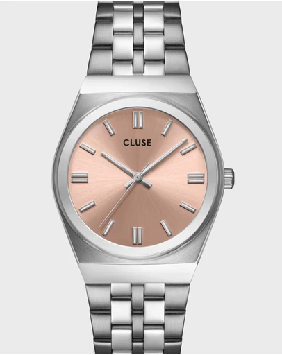 Cluse - Retro 70's Light Salmon/Silver Link