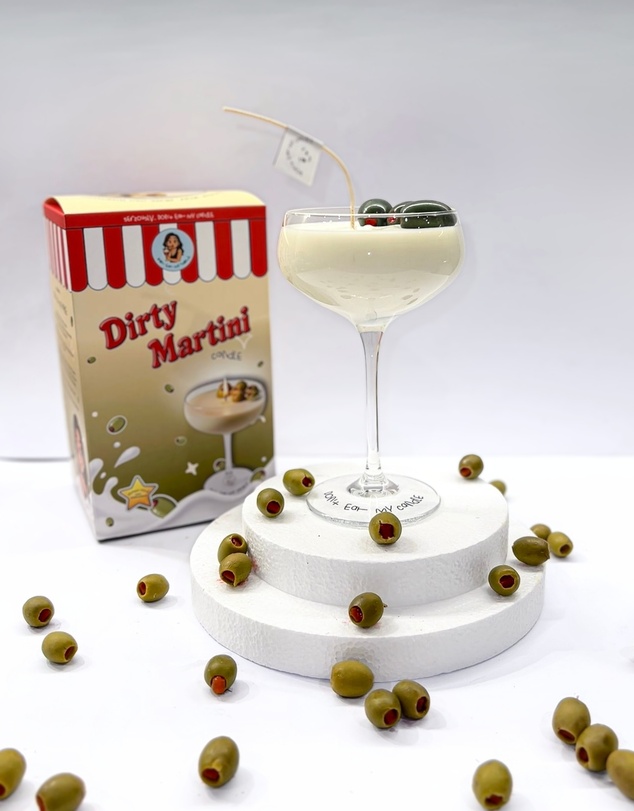 Don't Eat My Candle - Dirty Martini Cocktail Candle - Triple Pour (310g)