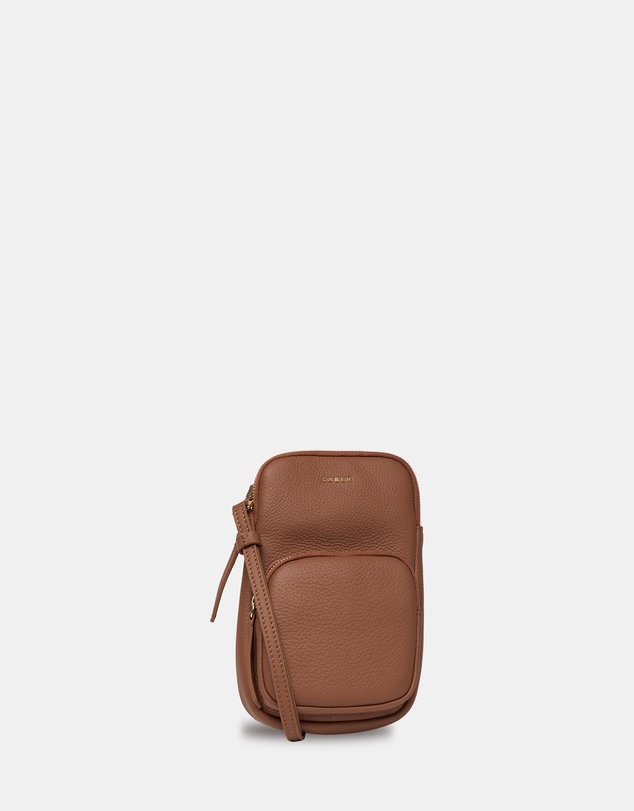 SABEN - Nikko Pocket Phone Sling Tan Luxe