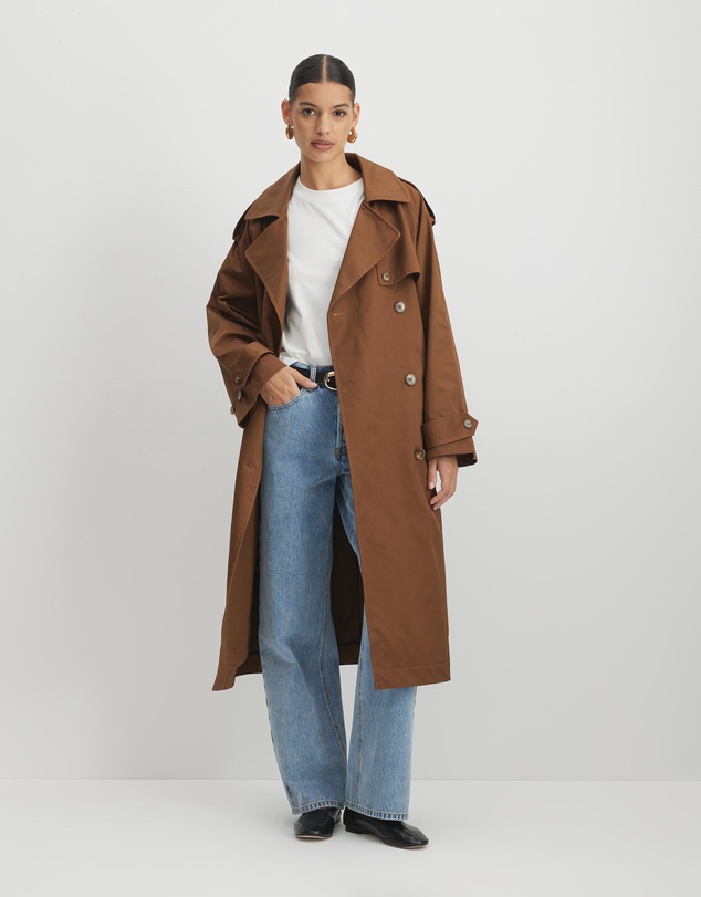 AERE - Silas Organic Cotton Oversized Trench