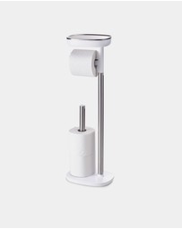 Joseph Joseph - EasyStore™ Stainless Steel Toilet Roll Holder (White)