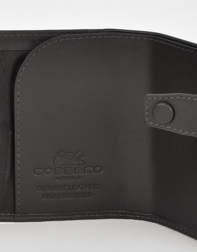 Cobb & Co - Healy Metal Chamber RFID Safe Leather Card Wallet