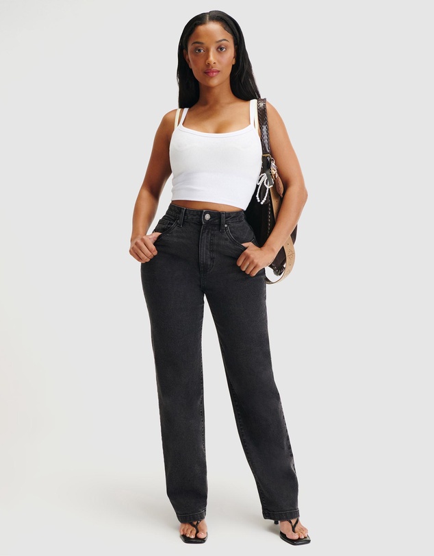 Cotton On - Curvy Stretch Straight Jeans