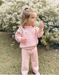 WITH LOVE FOR KIDS - Blushing Knitted Pant - Babies - Kids