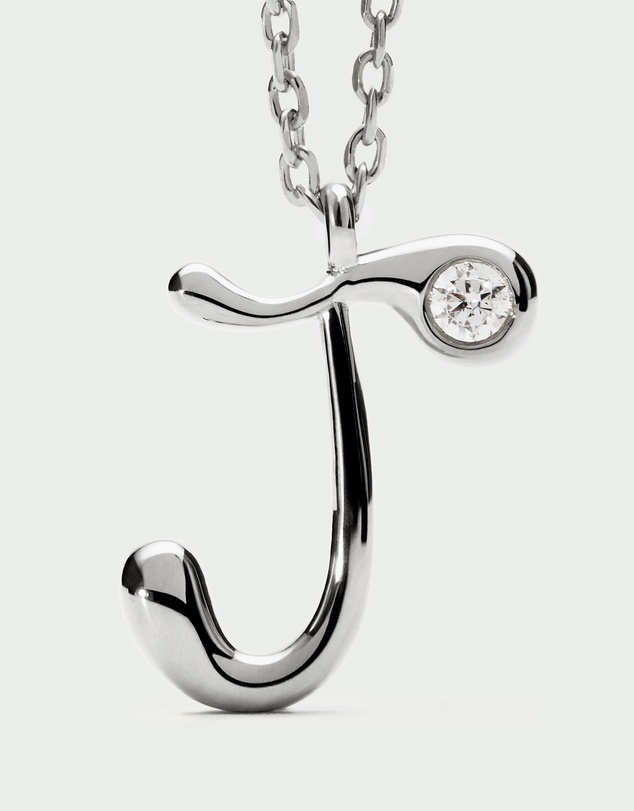 PDPAOLA - Initial 2026 J Silver Pendant Necklace