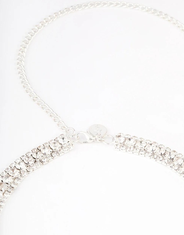 Lovisa - Silver Mixed Round Diamante Belt