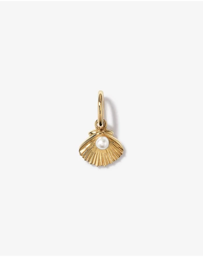 Michael Hill - Cultured Freshwater Pearl Clam Shell Pendant in 10kt Yellow Gold