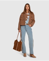 Belle & Bloom - Crystal Skies Cropped Wool Rib Jacket