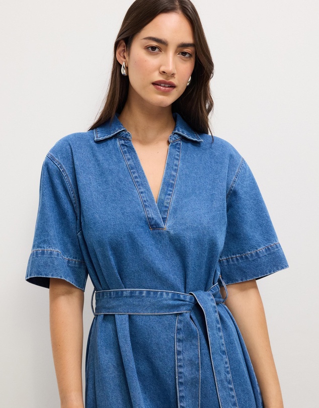 The Fated - Kate Denim Midi Dress