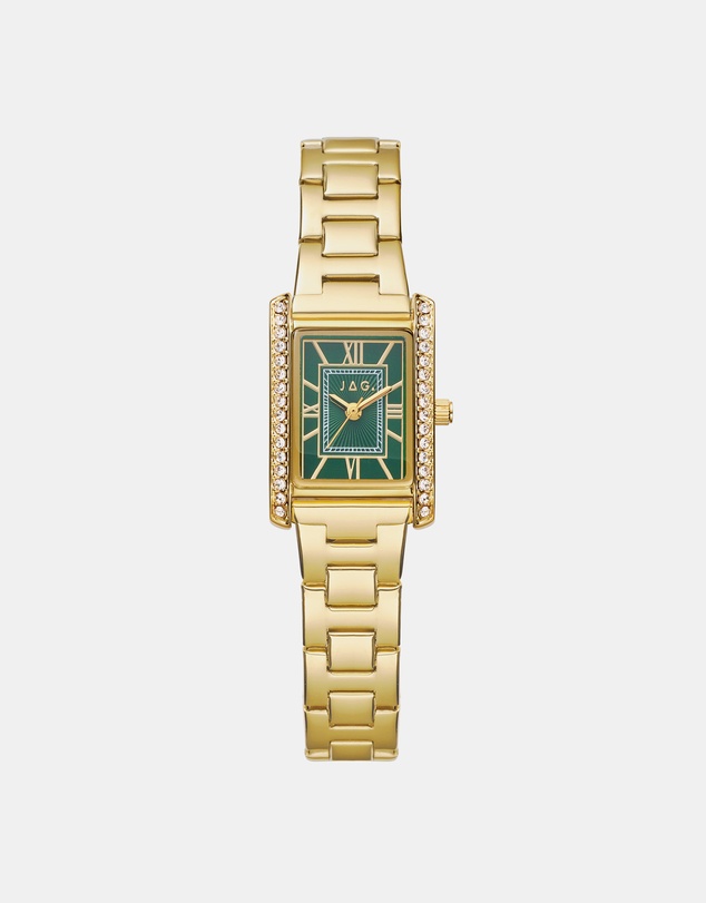 Jag - Sienna Womens Green Dial 22mm Gold Watch