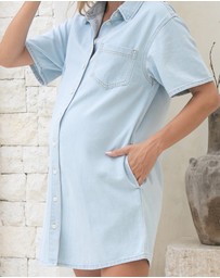 Soon Maternity - Luna Denim Shirt Dress