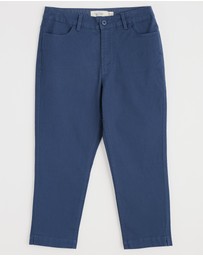 Seasalt - Seasalt Cornwall Navy Albert Quay Slim Fit Crops