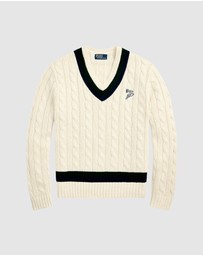 Polo Ralph Lauren - Embroidered Cotton-Blend Cricket Sweater