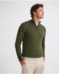 Oxford - Robert Zip Neck Knit Pullover